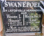 SWANEPOEL Hendrik L. 1944-2013 & Magdalena M. 1944-