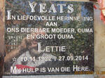 YEATS Lettie 1922-2014