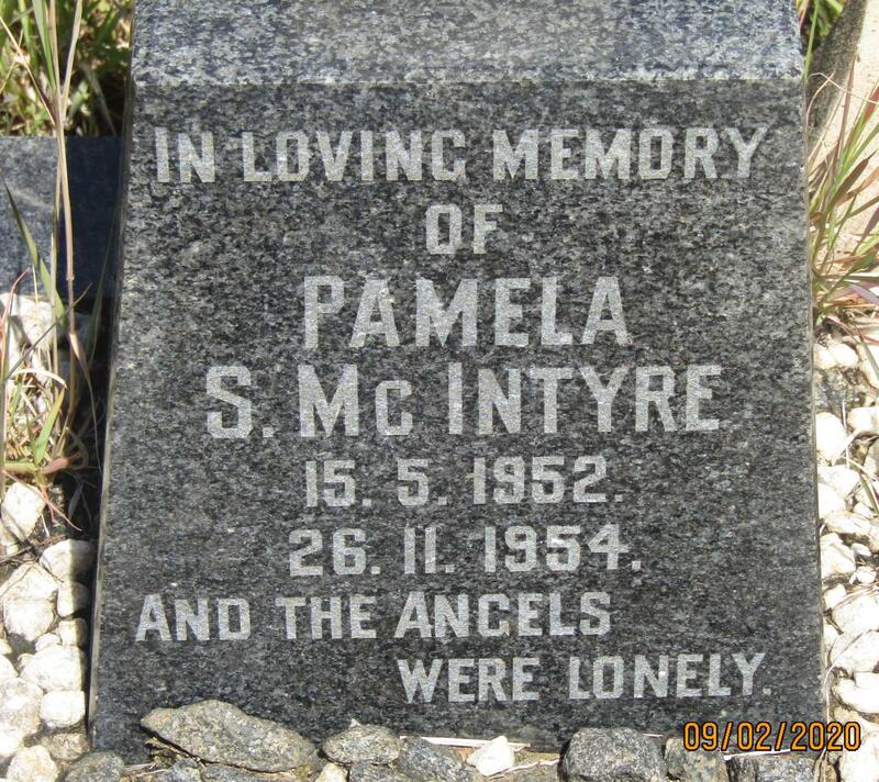 Mc INTYRE Pamela S. 1952-1954