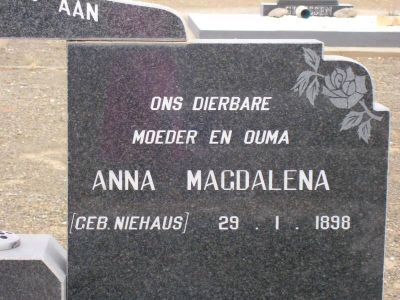 BOTES Anna Magdalena nee NIEHAUS 1898-