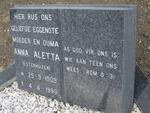 NIGRINI Anna Aletta nee ESTERHUIZEN 1909-1990