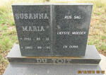 TOIT Susanna Maria, du 1911-2002