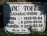 TOIT Zacharias Hendrik, du 1928-2010