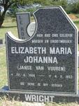 WRIGHT Elizabeth Maria Johanna nee JANSE VAN VUUREN 1908-1993