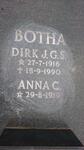 BOTHA Dirk J.G.S 1916-1990 & Anna C. 1919-
