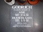 GODRICH Francis Carver 1915-2000 :: GODRICH Ank 1935-2016 :: GODRICH Frances Gaye 1963-2017