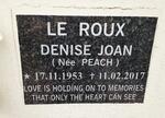 ROUX Denise Joan, le nee PEACH 1953-2017