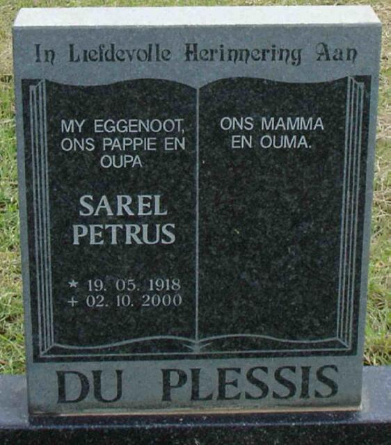 PLESSIS Sarel Petrus, du 1918-2000