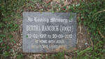 HANCOCK Bertha nee VOOGT 1917-2012