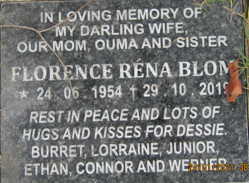 BLOM Florence Rena 1954-2019