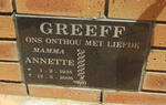 GREEFF Annette 1935-2006