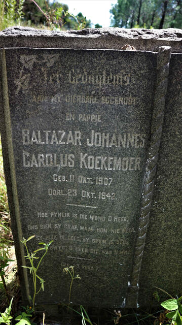 KOEKEMOER Baltazar Johannes Carolus 1907-1942