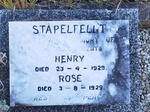 STAPELFELDT Henry -1929 & Rose -1929