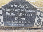 BROWN Hilda Johanna -1961