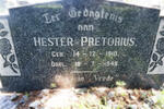 PRETORIUS Hester 1910-1949