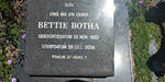 BOTHA Bettie 1922-2006