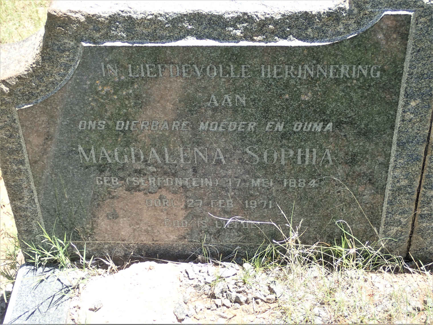 GOOSEN Gabriel Johannes de Villiers 1878-1952 & Magdalena Sophia SERFONTEIN 1884-1971