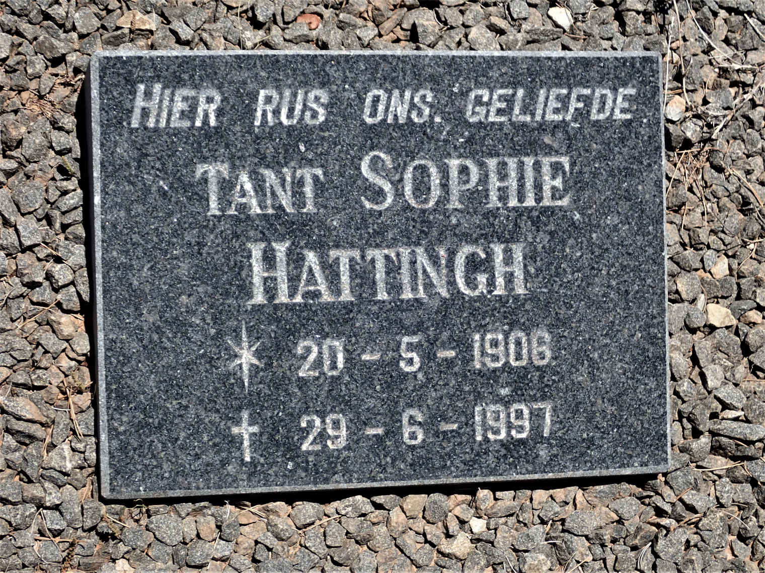 HATTINGH Sophie 1906-1997