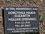 MULDER Dorothea Maria Elizabeth 1923-2003