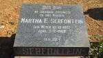 SERFONTEIN Martha E. nee MEYER 1907-1962