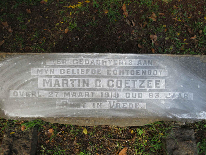 COETZEE Martin  C. -1918