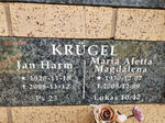 KRUGEL Jan Harm 1928-2008 & Maria Aletta Magdalena 1930-2008