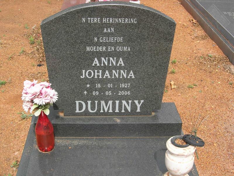 DUMINY Anna Johanna 1927-2006