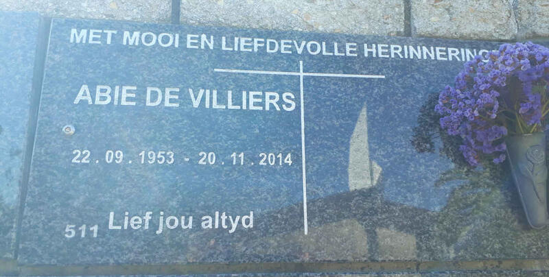 VILLIERS Abie, de 1953-2014