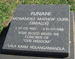 FUNANI Mzwandile Mathew Oupa 1967-1988