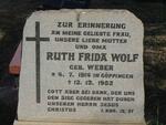 WOLF Ruth Frida nee WEBER 1914-1982