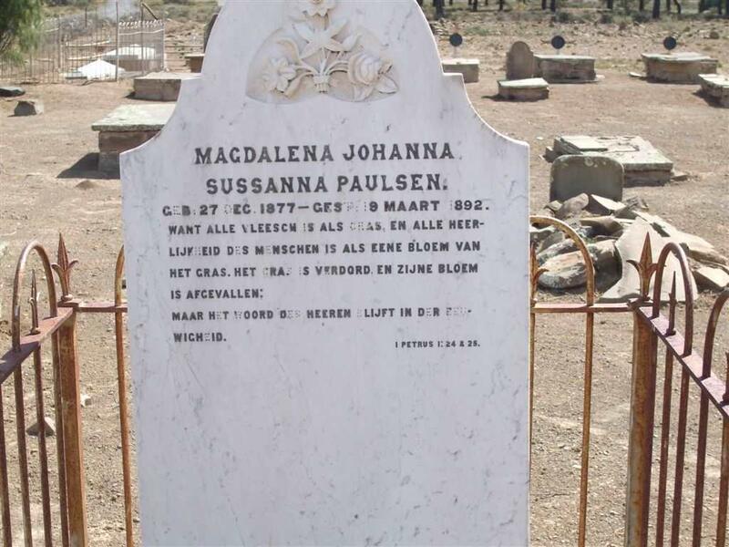 PAULSEN Magdalena Johanna Sussanna 1877-1892