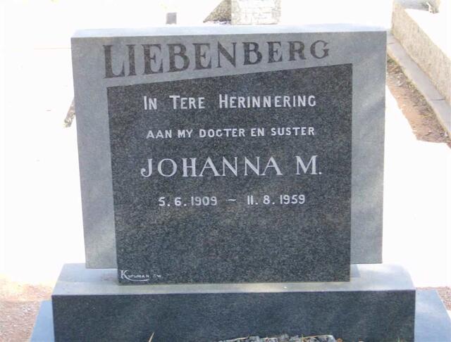 LIEBENBERG Johanna M. 1909-1959