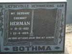 BOTHMA Herman 1922-1984