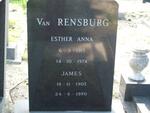RENSBURG James 1905-1990 & Esther Anna 1913-1974