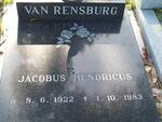RENSBURG Jacobus Hendricus, van 1922-1983