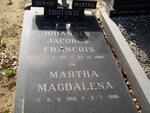 TROTSKIE Johannes Jacobus Francois 1911-1086 & Martha Magdalena 1915-1986