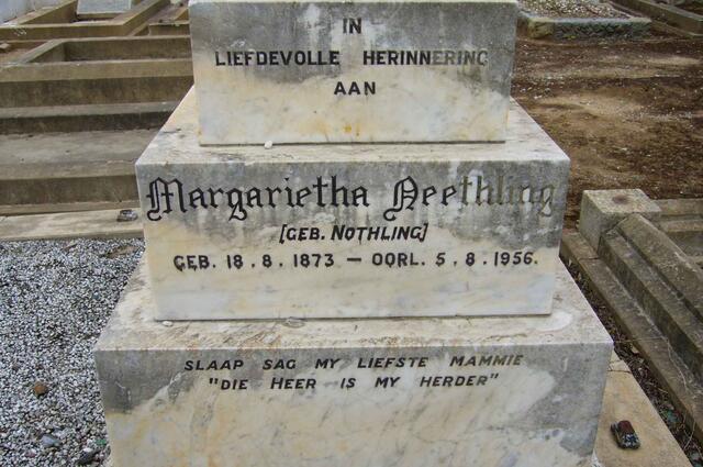 NEETHLING Margarietha nee NOTHLING 1873-1956