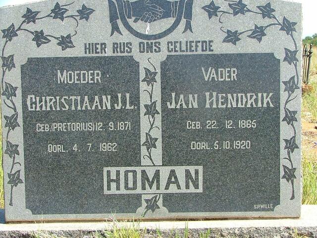 HOMAN Jan Hendrik 1865-1920 & Christiaan J.L. PRETORIUS 1871-1962
