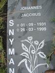 SNYMAN Johannes Jacobus 1931-1999