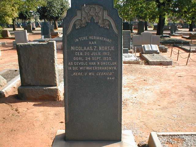 NORTJE Nicolaas Z. 1912-1935