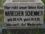 SCHEMMER Mariechen 1914-1925