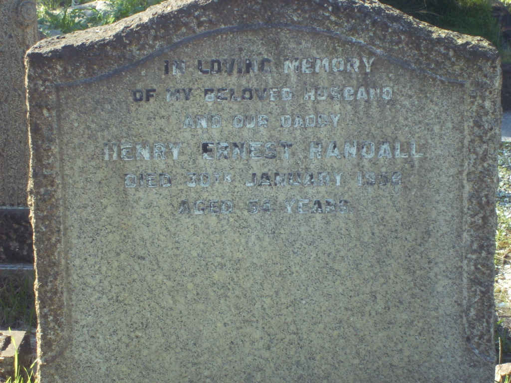 HANDALL Henry Ernest   -1954