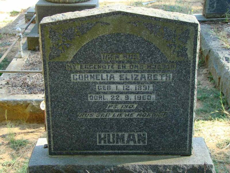 HUMAN Cornelia Elizabeth 1891-1960