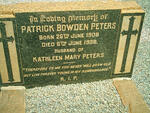 PETERS Patrick Bowden 1908-1938