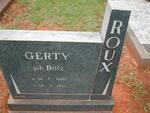 ROUX Gerty nee BRITZ 1909-1984