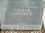 RENSBURG George Diederick, Janse van 1891-1984