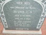 ROETS Hester L.A. 1896-1959