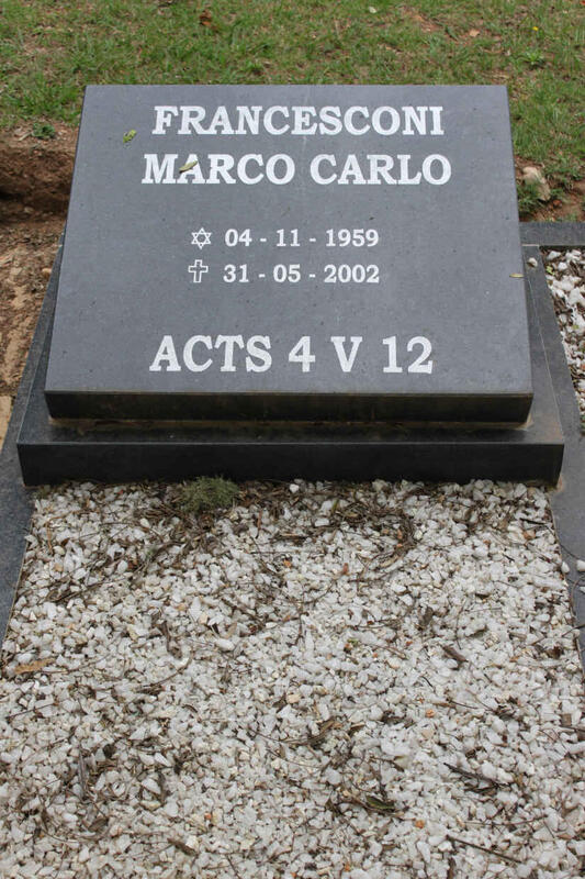 FRANCESCONI Marco Carlo 1959-2002