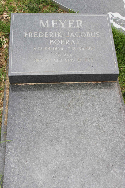 MEYER Frederik Jacobus 1948-1999