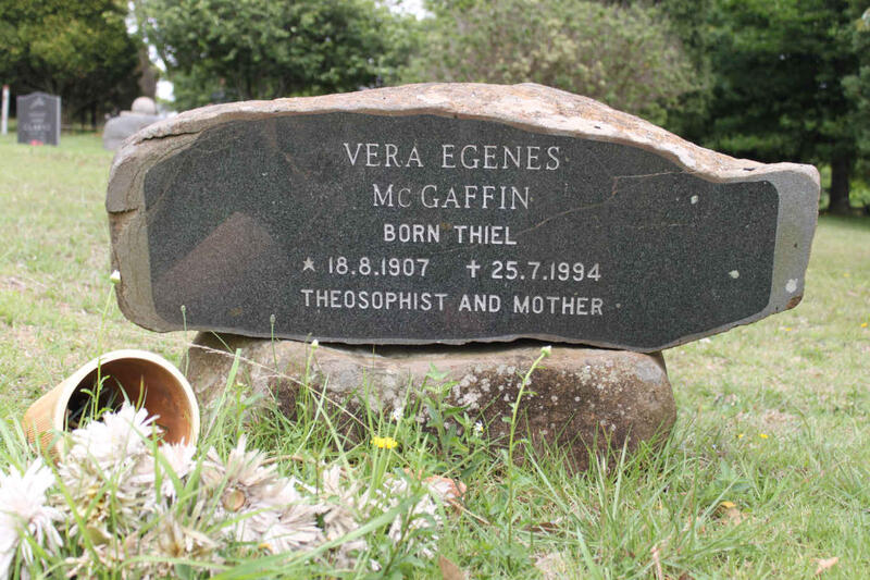 McGAFFIN Vera Egenes nee THIEL 1907-1994